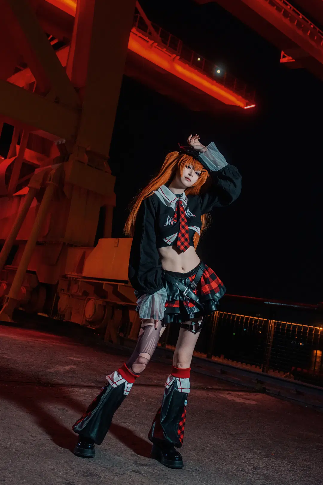 【明日香cos】新世紀福音戰士工業廢墟夜景記錄 - Zhu_SAMA - 第3張