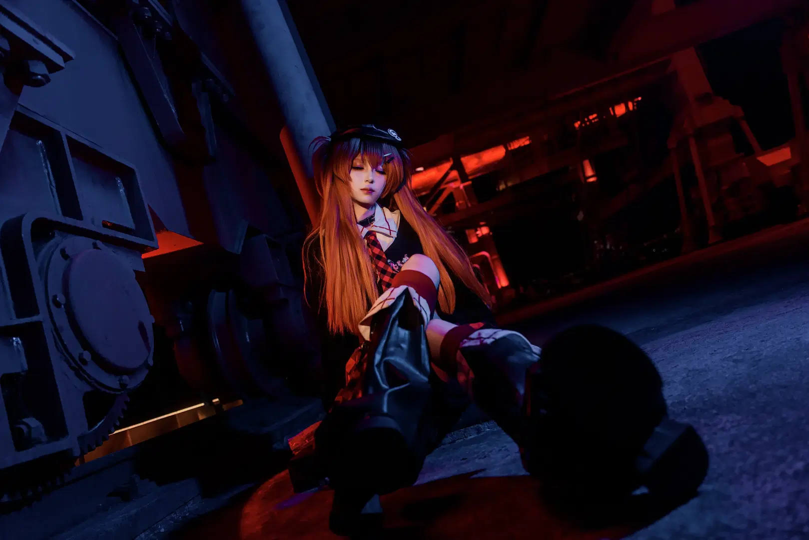 【明日香cos】新世紀福音戰士工業廢墟夜景記錄 - Zhu_SAMA - 第8張