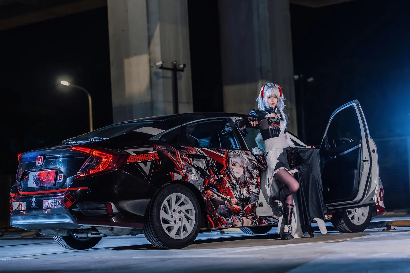 【維什戴爾cos】明日方舟痛車夜景大片，紀念我的第一次自主設計 - Zhu_SAMA - 第11張