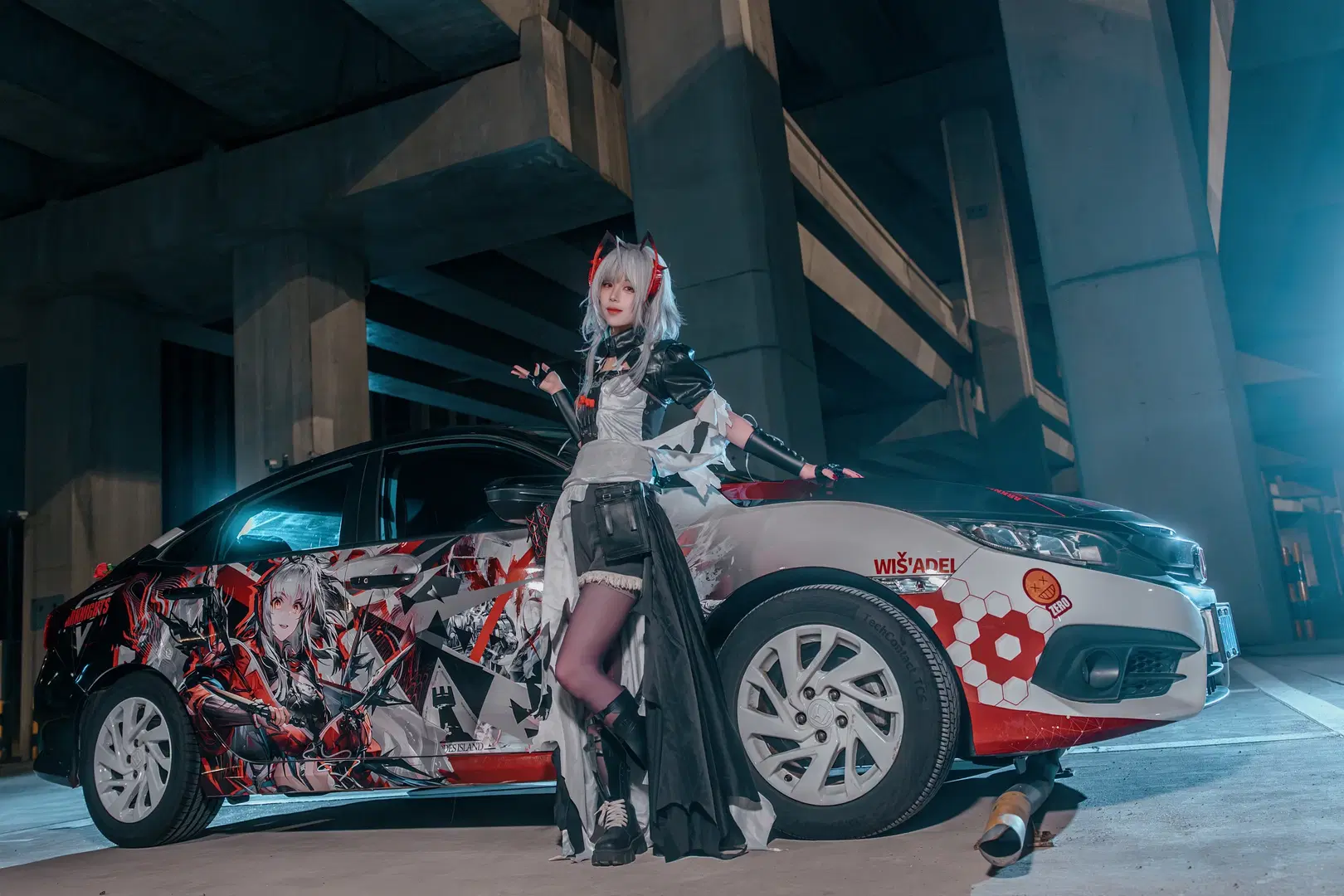 【維什戴爾cos】明日方舟痛車夜景大片，紀念我的第一次自主設計 - Zhu_SAMA - 第12張