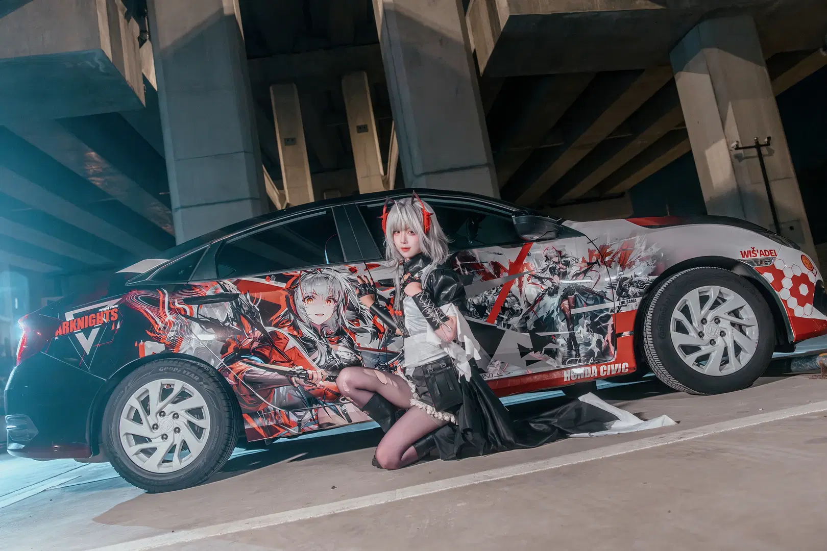 【維什戴爾cos】明日方舟痛車夜景大片，紀念我的第一次自主設計 - Zhu_SAMA - 第13張