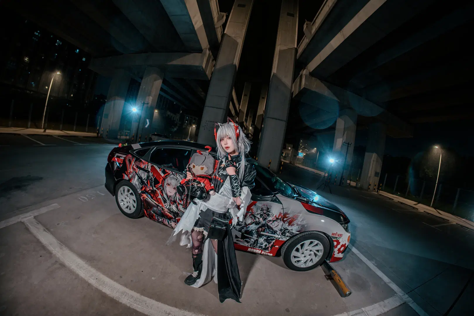 【維什戴爾cos】明日方舟痛車夜景大片，紀念我的第一次自主設計 - Zhu_SAMA - 第15張