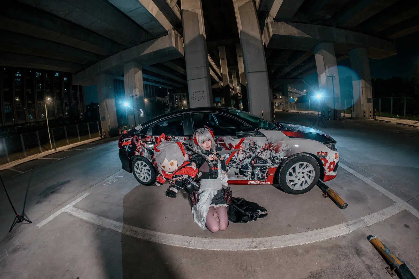 【維什戴爾cos】明日方舟痛車夜景大片，紀念我的第一次自主設計 - Zhu_SAMA - 第5張