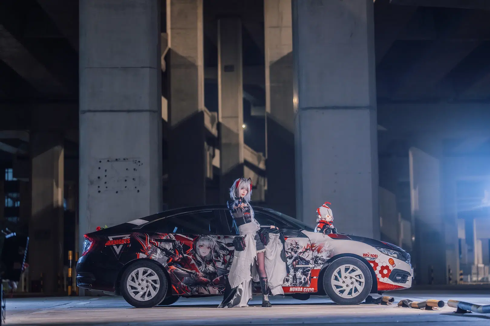 【維什戴爾cos】明日方舟痛車夜景大片，紀念我的第一次自主設計 - Zhu_SAMA - 第6張