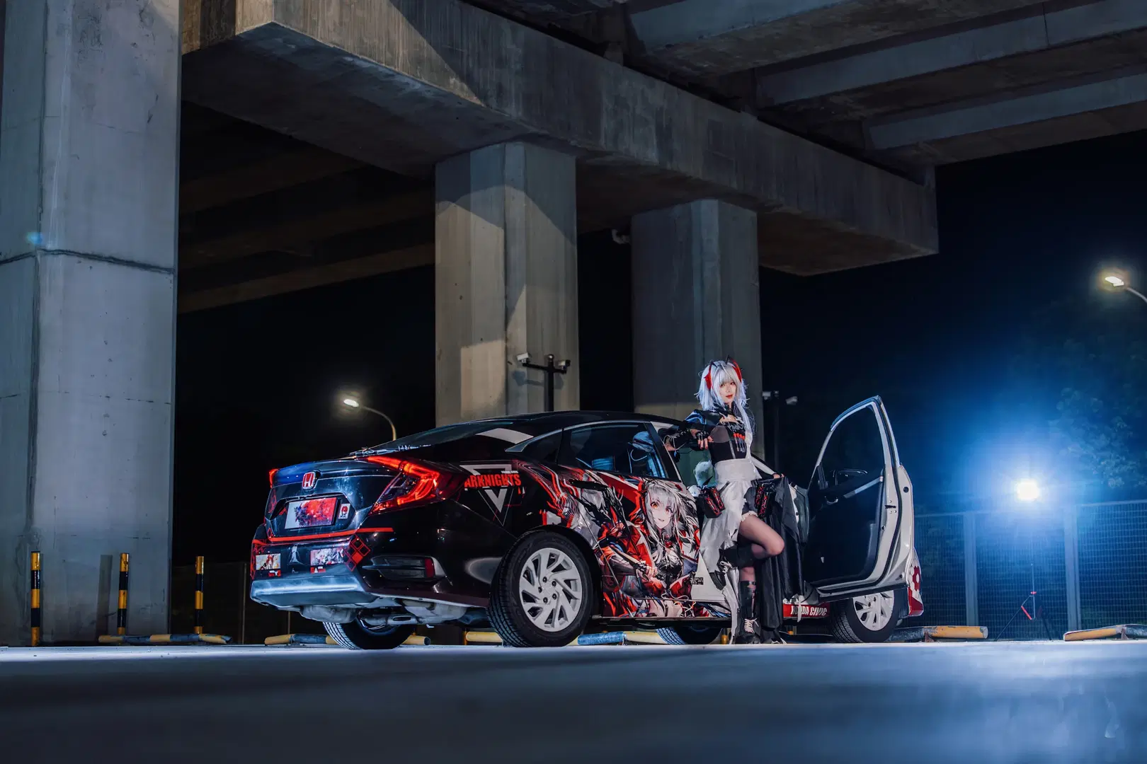 【維什戴爾cos】明日方舟痛車夜景大片，紀念我的第一次自主設計 - Zhu_SAMA - 第9張
