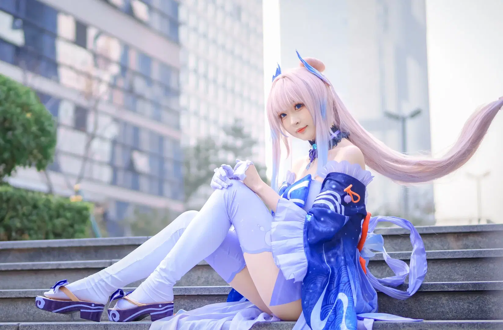 [Sangonomiya Kokomi cosplay] Gentle as Water: A Pearlescent Illusion by Kirito君 - Image 6