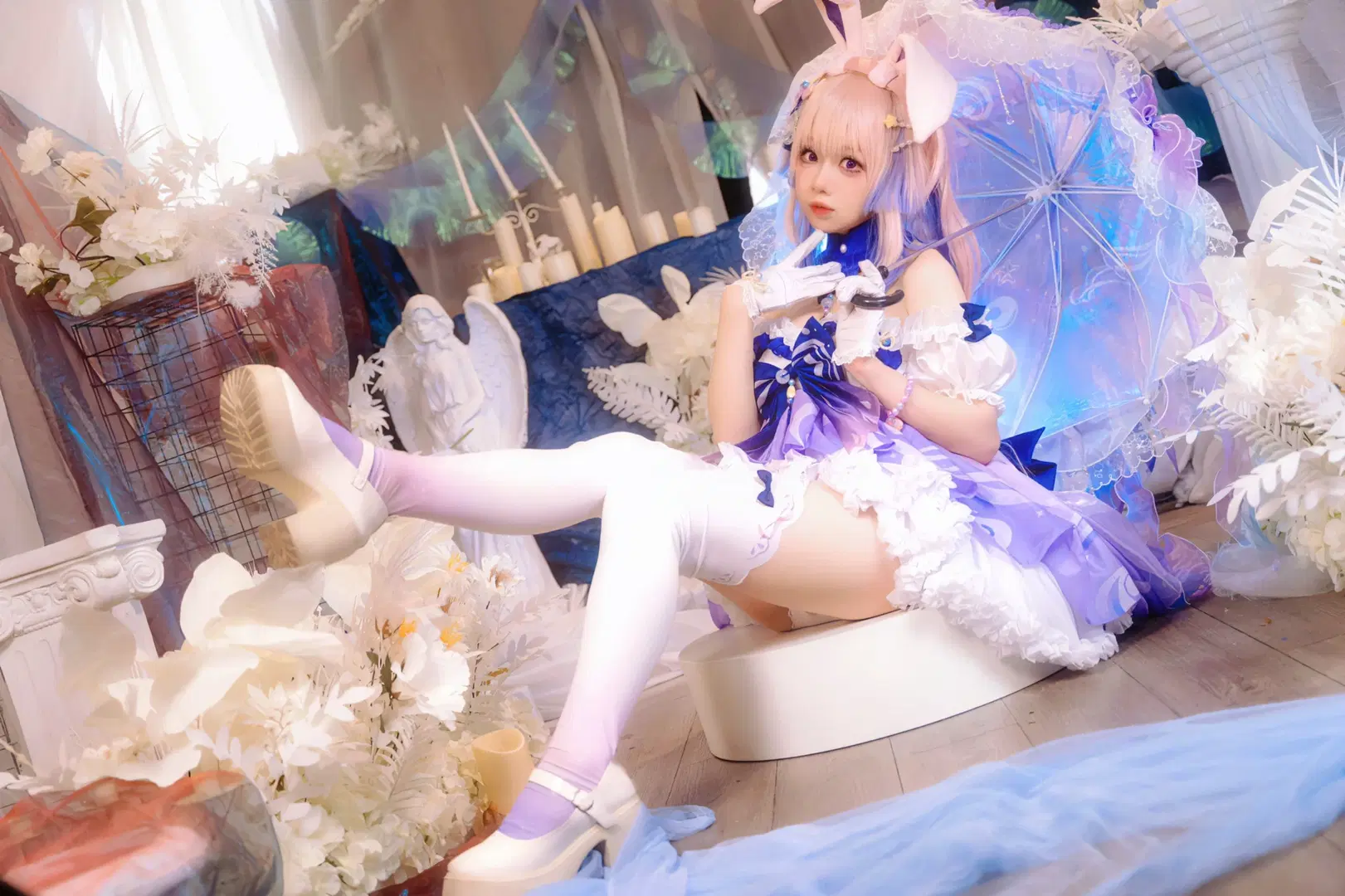[Sangonomiya Kokomi cosplay] Genshin Impact: Dreamy Photoshoot of Kokomi Bunny Suit by Kirito君 - Image 3