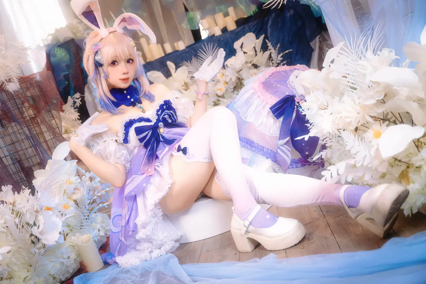 [Sangonomiya Kokomi cosplay] Genshin Impact: Dreamy Photoshoot of Kokomi Bunny Suit by Kirito君 - Image 4