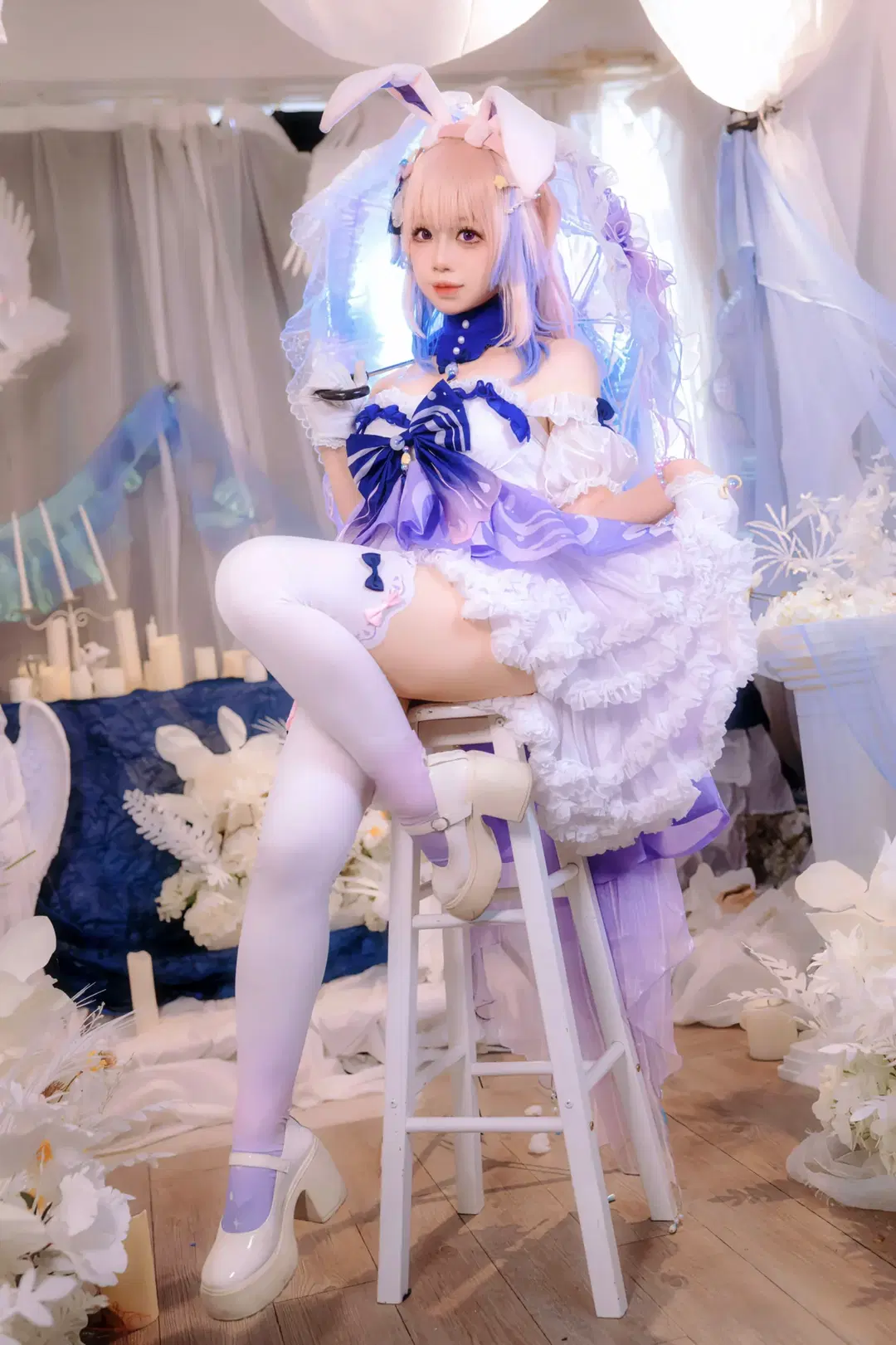 [Sangonomiya Kokomi cosplay] Genshin Impact: Dreamy Photoshoot of Kokomi Bunny Suit by Kirito君 - Image 9