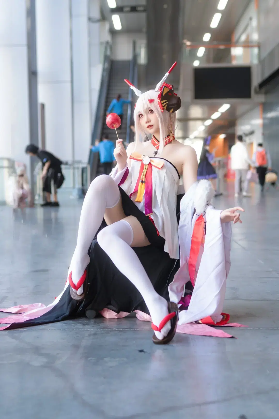コスプレ, アズールレーン, 白ストッキング, 綾波 コスプレ, 元旦ホタルアニメフェス