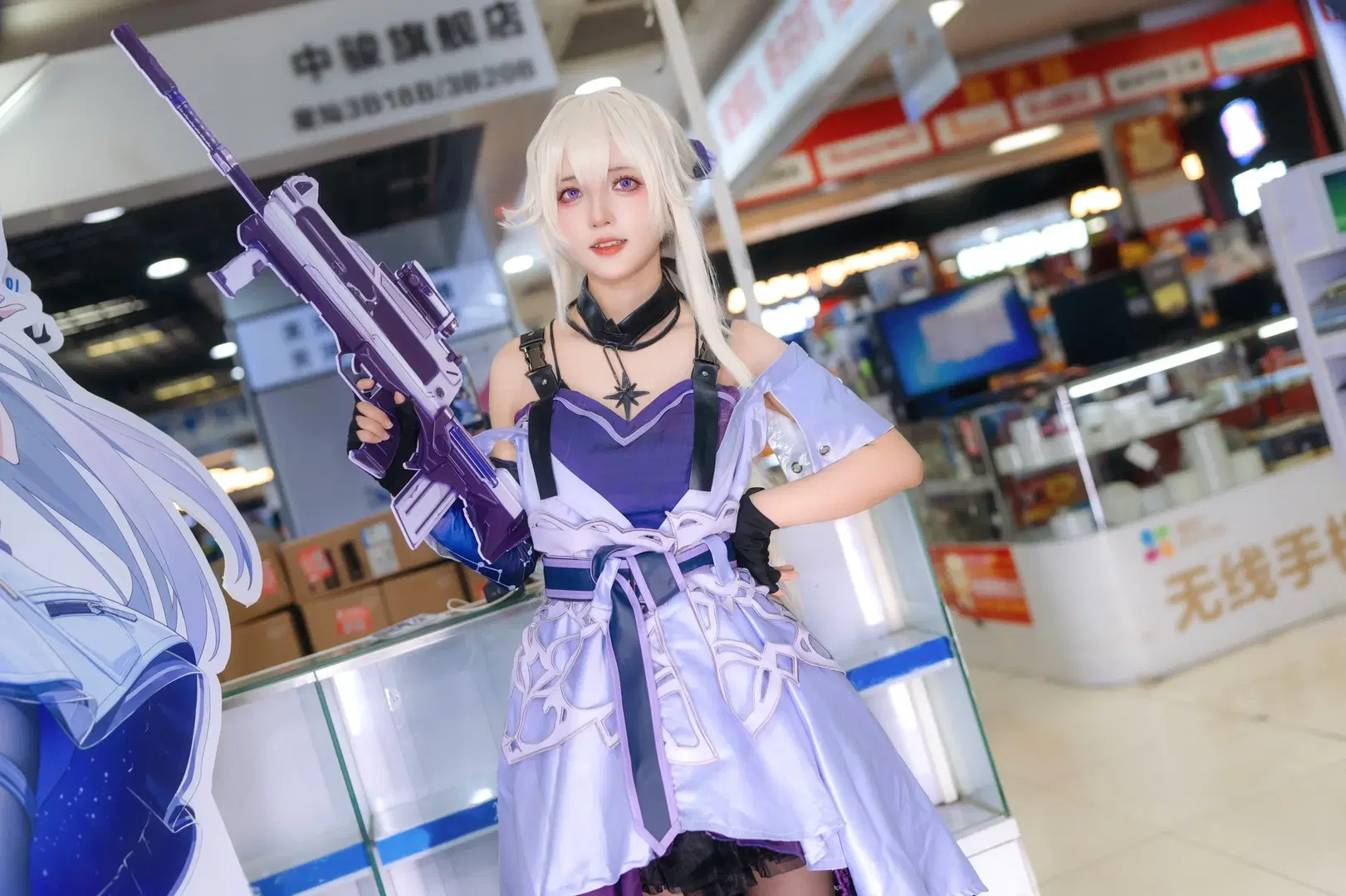 【星繪cos】卡拉彼丘的射擊少女，紫白戰衣與黑絲穿搭 - Kirito君 - 第3張
