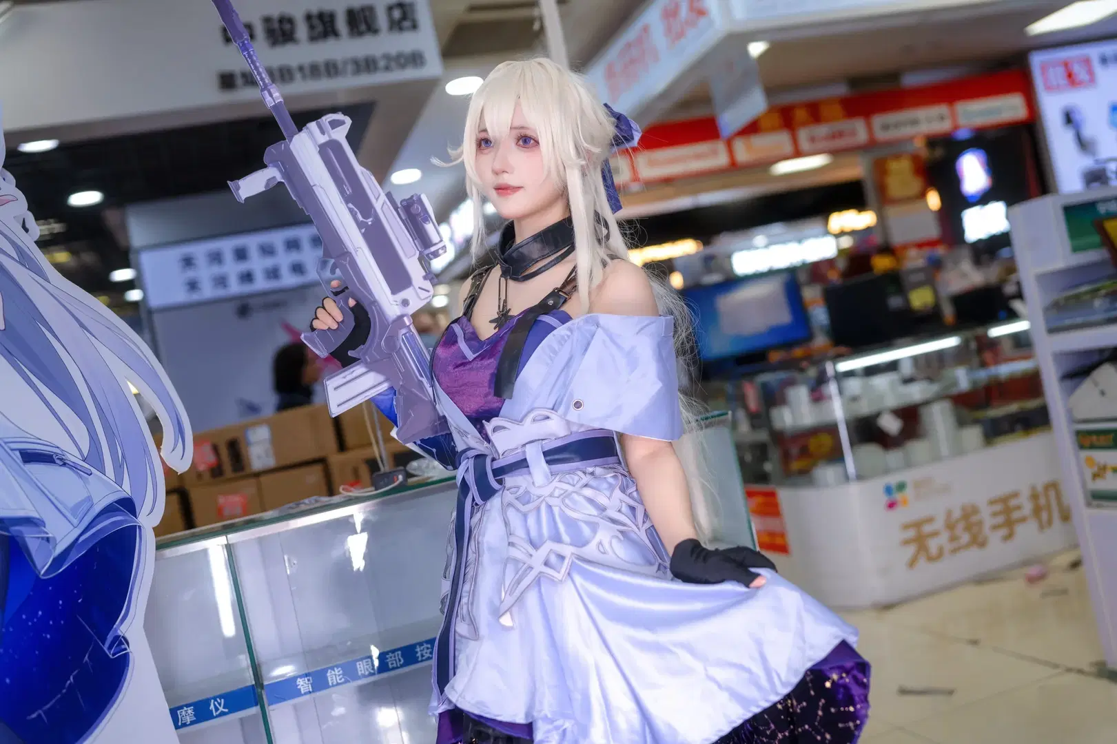 【星繪cos】卡拉彼丘的射擊少女，紫白戰衣與黑絲穿搭 - Kirito君 - 第4張