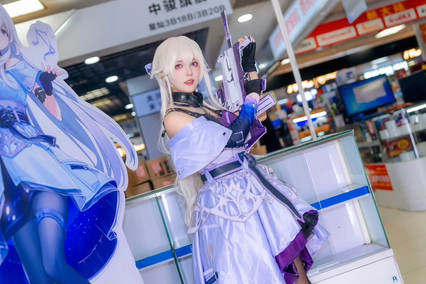 【星繪cos】卡拉彼丘的射擊少女，紫白戰衣與黑絲穿搭 - Kirito君 - 第5張