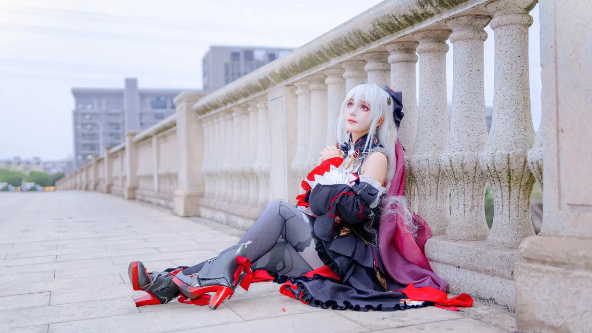 崩坏3, cosplay漫展返图, 大月下, 德丽莎月下誓约cos, 丝袜腿精