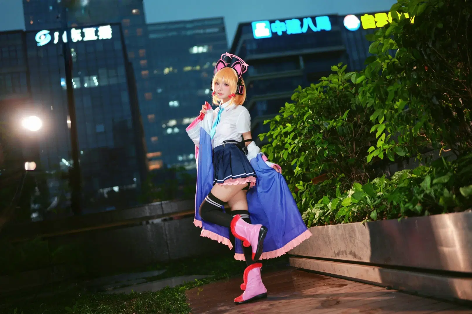 [Saiba Momoi cosplay] Blue Archive Night Photography Record by Kirito君 - Image 10