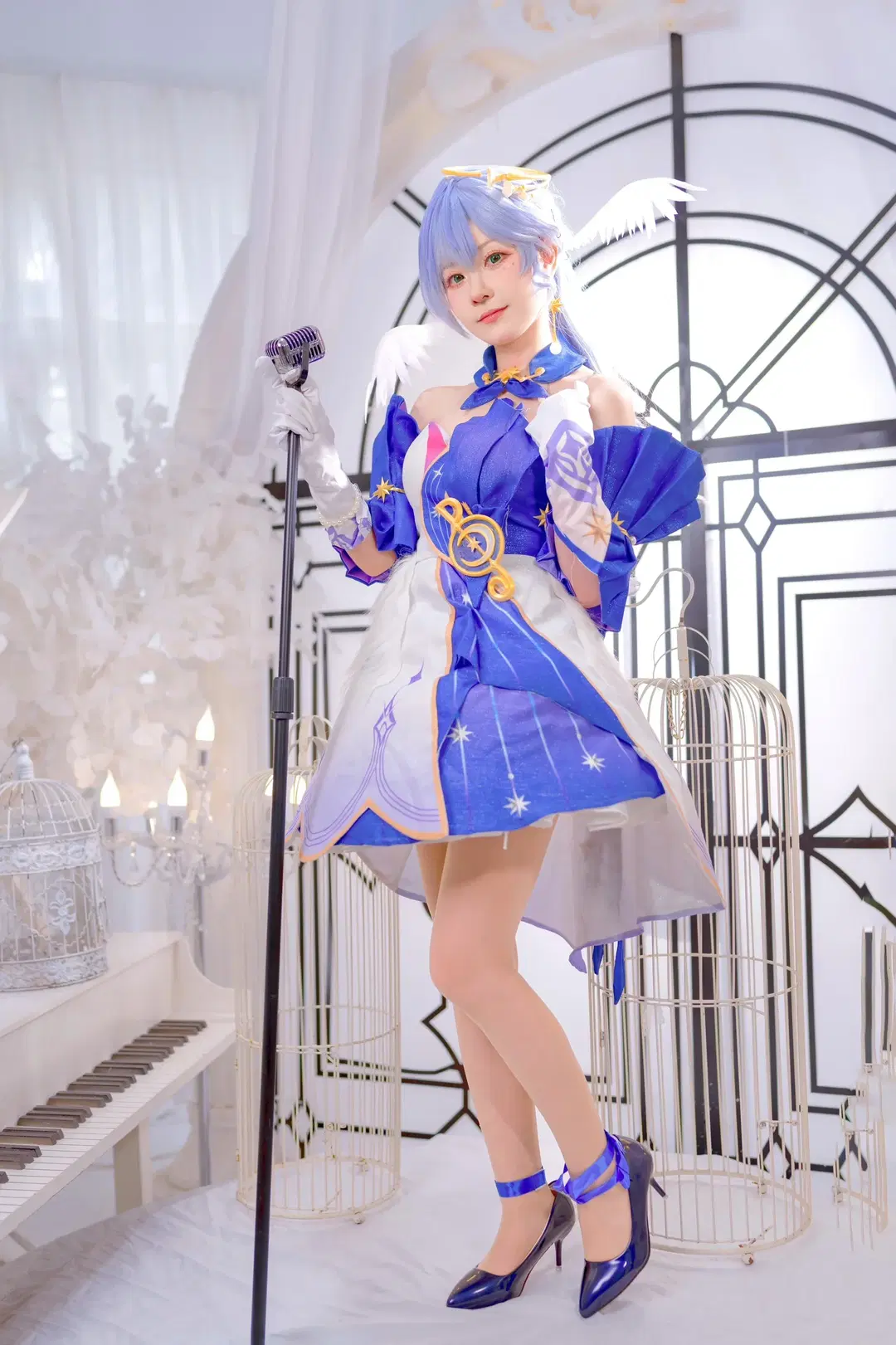 【知更鳥cos】崩壞星穹鐵道，舞臺燈光下的藍白星光 - Kirito君 - 第3張
