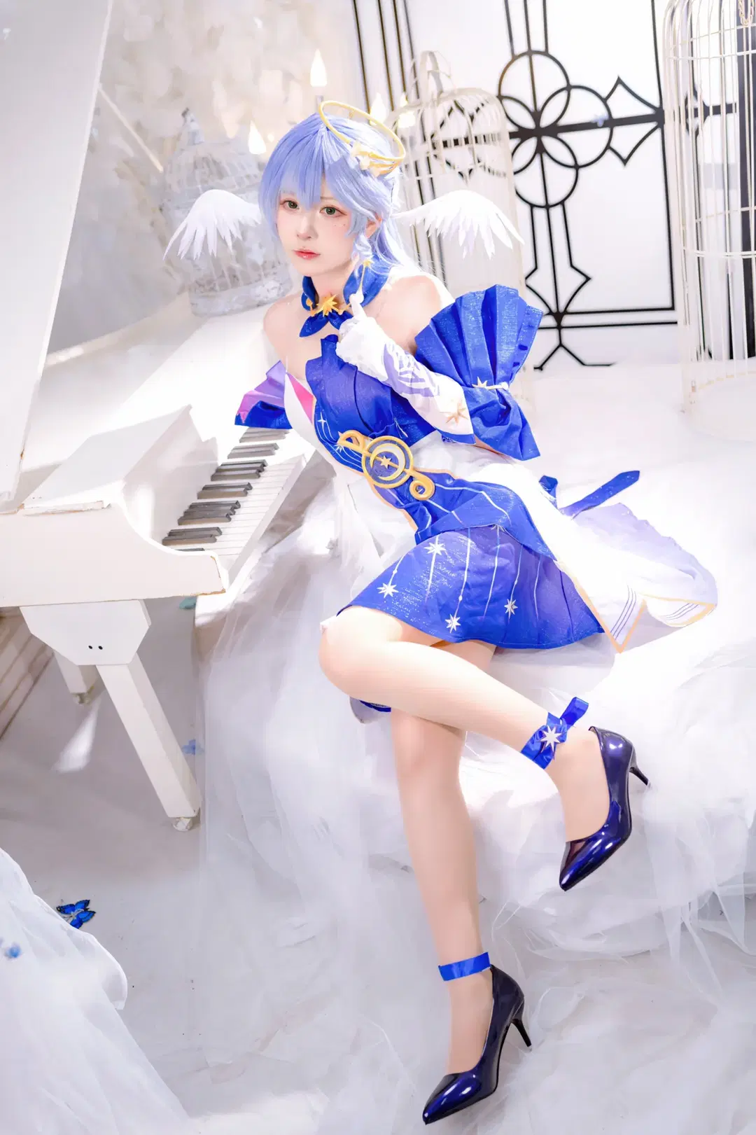 【知更鳥cos】崩壞星穹鐵道，舞臺燈光下的藍白星光 - Kirito君 - 第4張