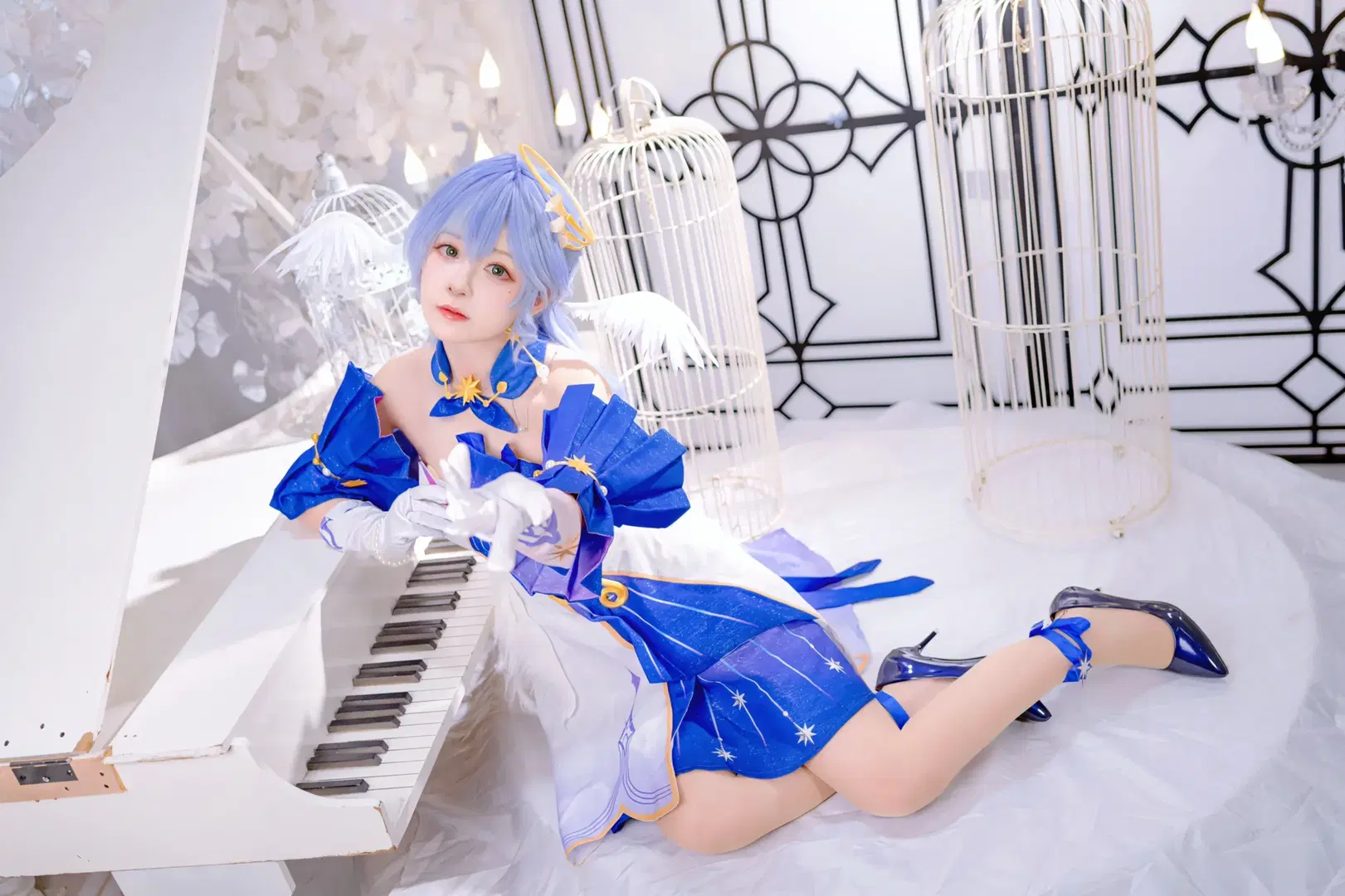 【知更鳥cos】崩壞星穹鐵道，舞臺燈光下的藍白星光 - Kirito君 - 第5張