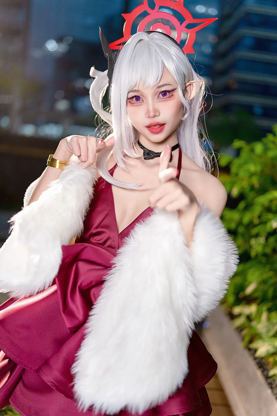 【浅黄睦月cos】蔚蓝档案only漫展的调皮恶魔魅影 - Kirito君 - 第3张