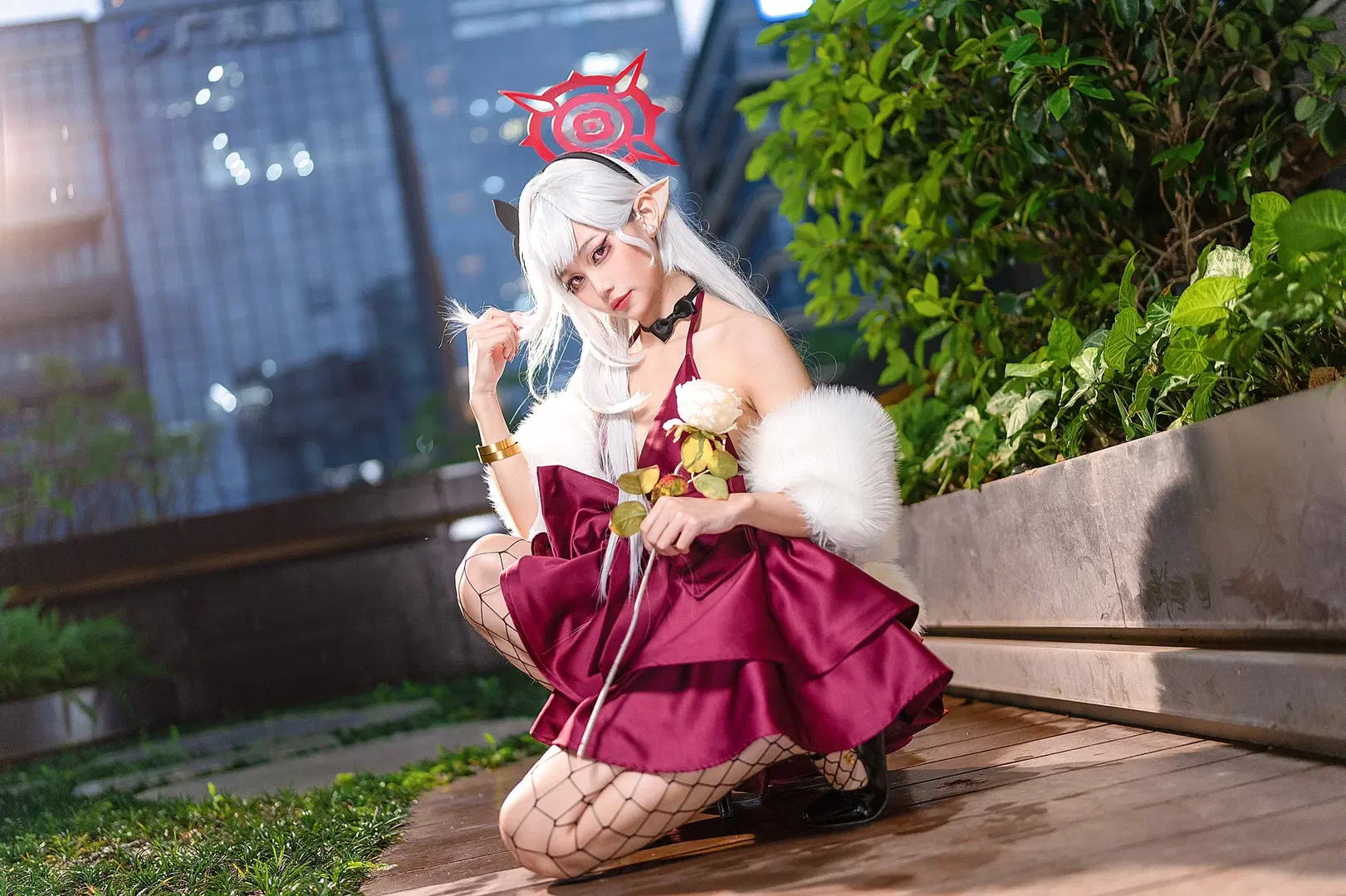 【浅黄睦月cos】蔚蓝档案only漫展的调皮恶魔魅影 - Kirito君 - 第7张
