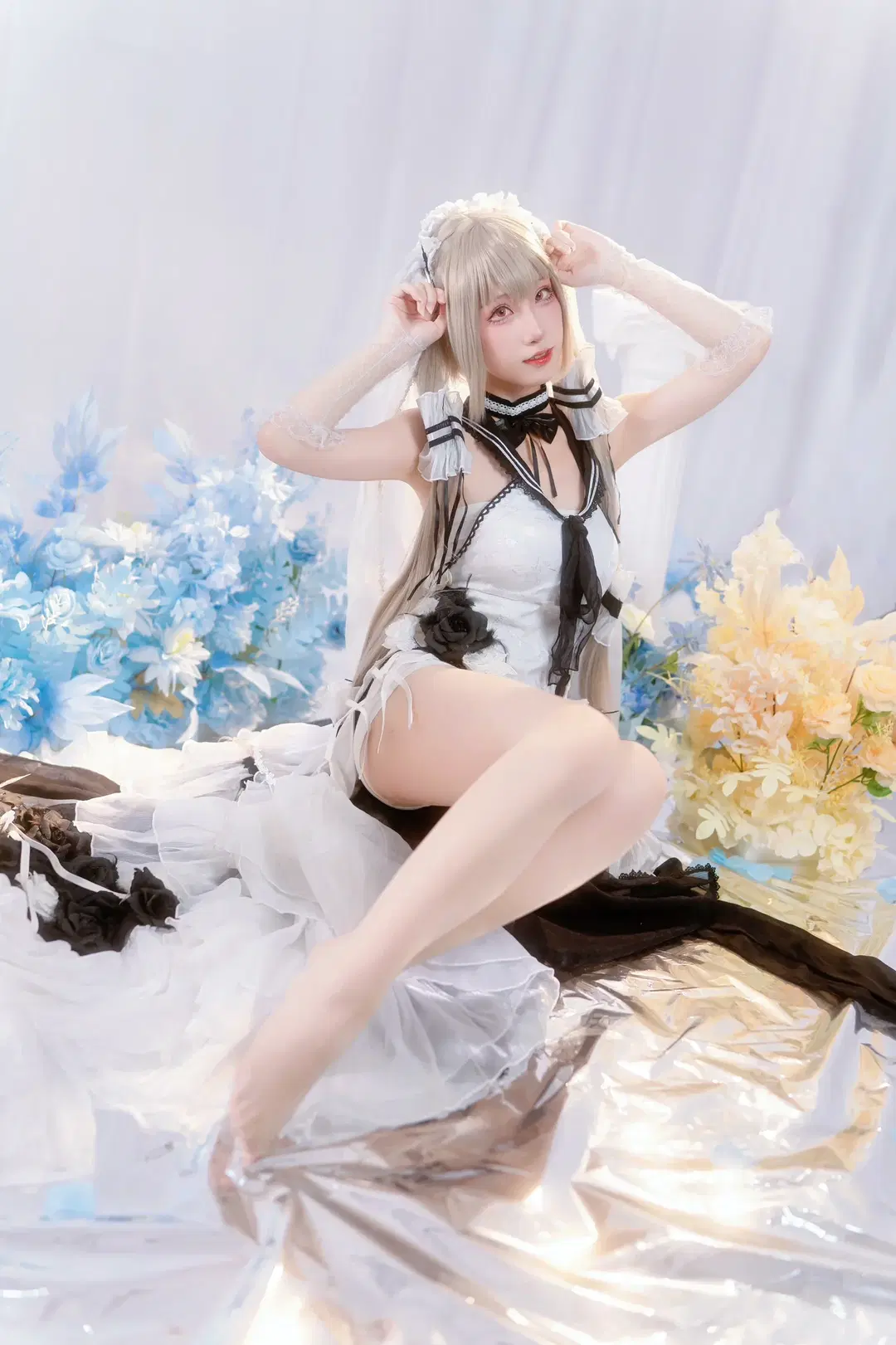 [Formidable cosplay] Azur Lane: Elegance and Mystery Interwoven in Black and White Gauze by Kirito君 - Image 2