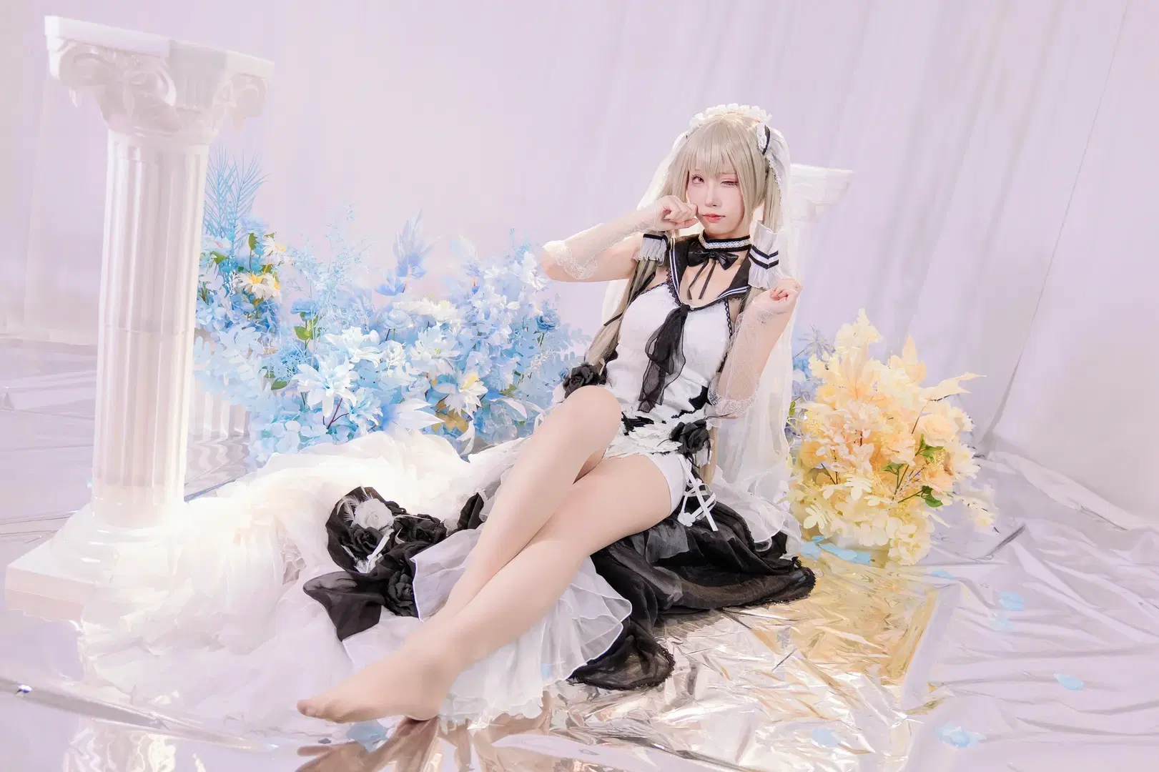 [Formidable cosplay] Azur Lane: Elegance and Mystery Interwoven in Black and White Gauze by Kirito君 - Image 6
