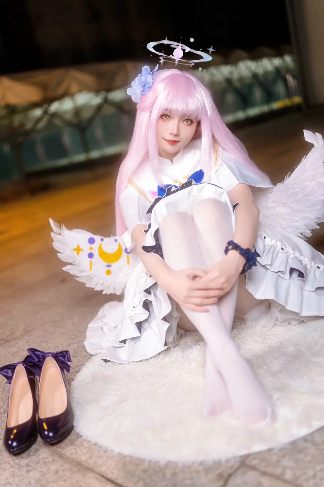 【聖園ミカ コスプレ】純白の翼と蒼いセーラー服のときめくイベント写真 - Kirito君 - 2枚目