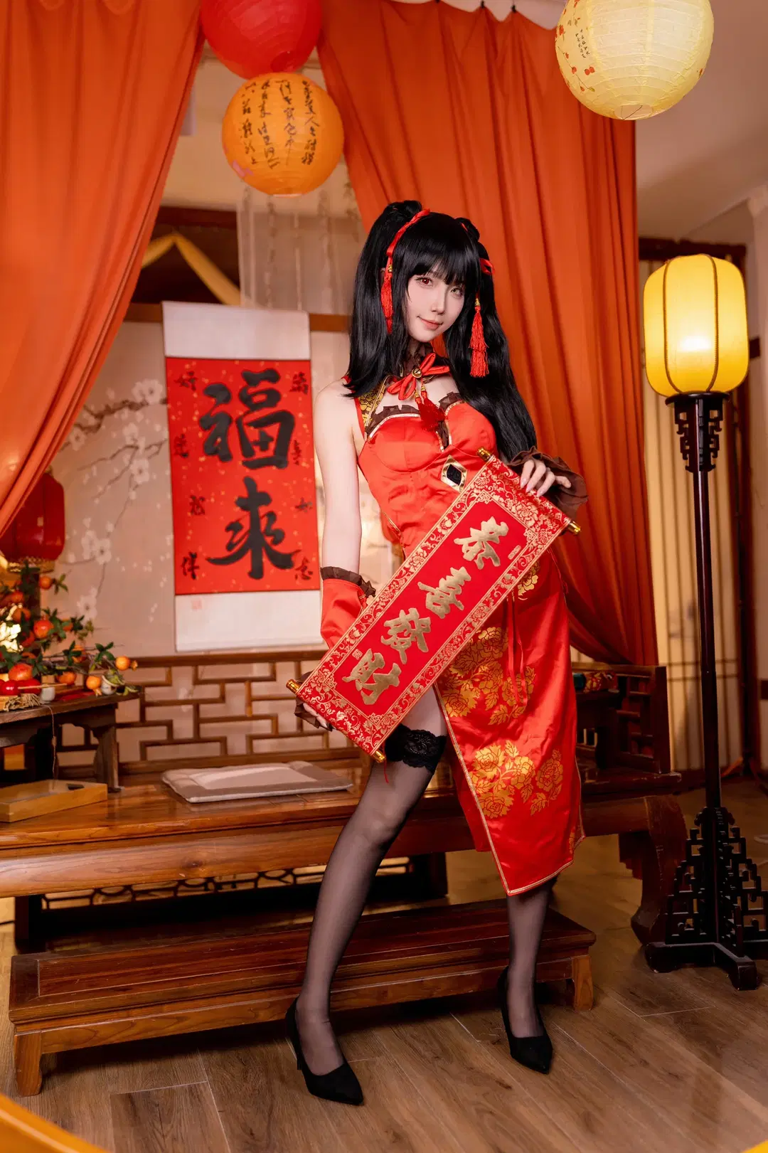 【時崎狂三cos】紅裝俏顏，新年祝福送達 - Kirito君 - 第3張