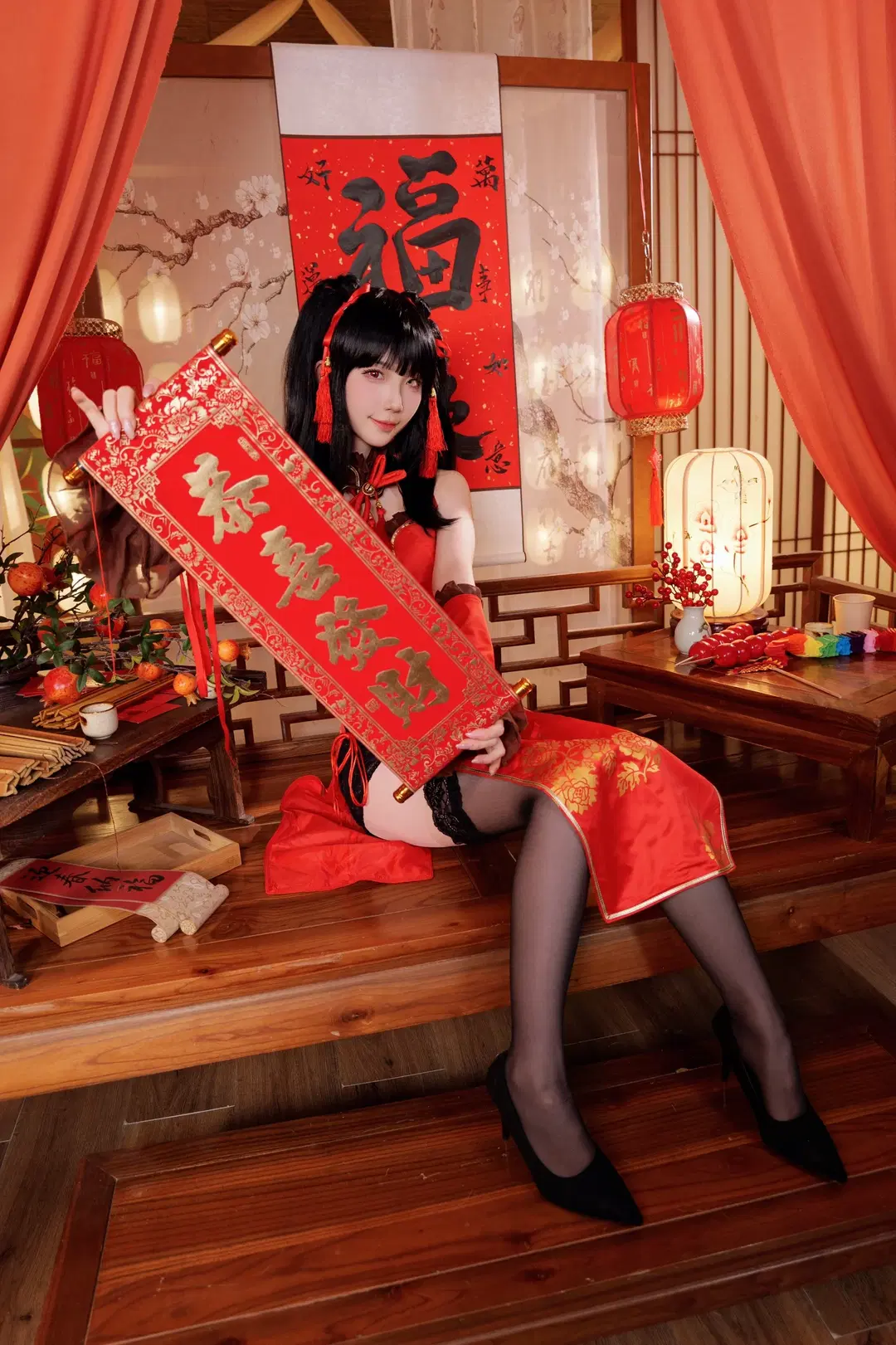【時崎狂三cos】紅裝俏顏，新年祝福送達 - Kirito君 - 第4張