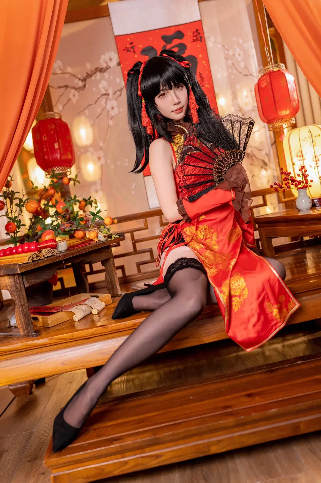 【時崎狂三cos】紅裝俏顏，新年祝福送達 - Kirito君 - 第8張