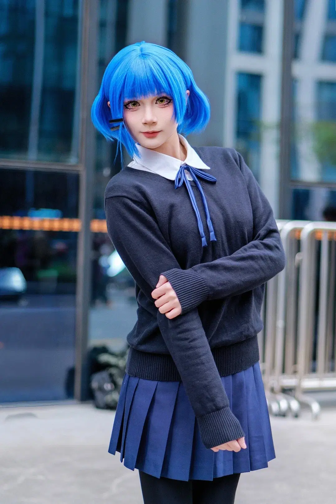 【山田リョウ コスプレ】『ぼっち・ざ・ろっく！』イベント写真：今日も元気に草を食べる日（黒ストッキング・二次元） - Kirito君 - 10枚目