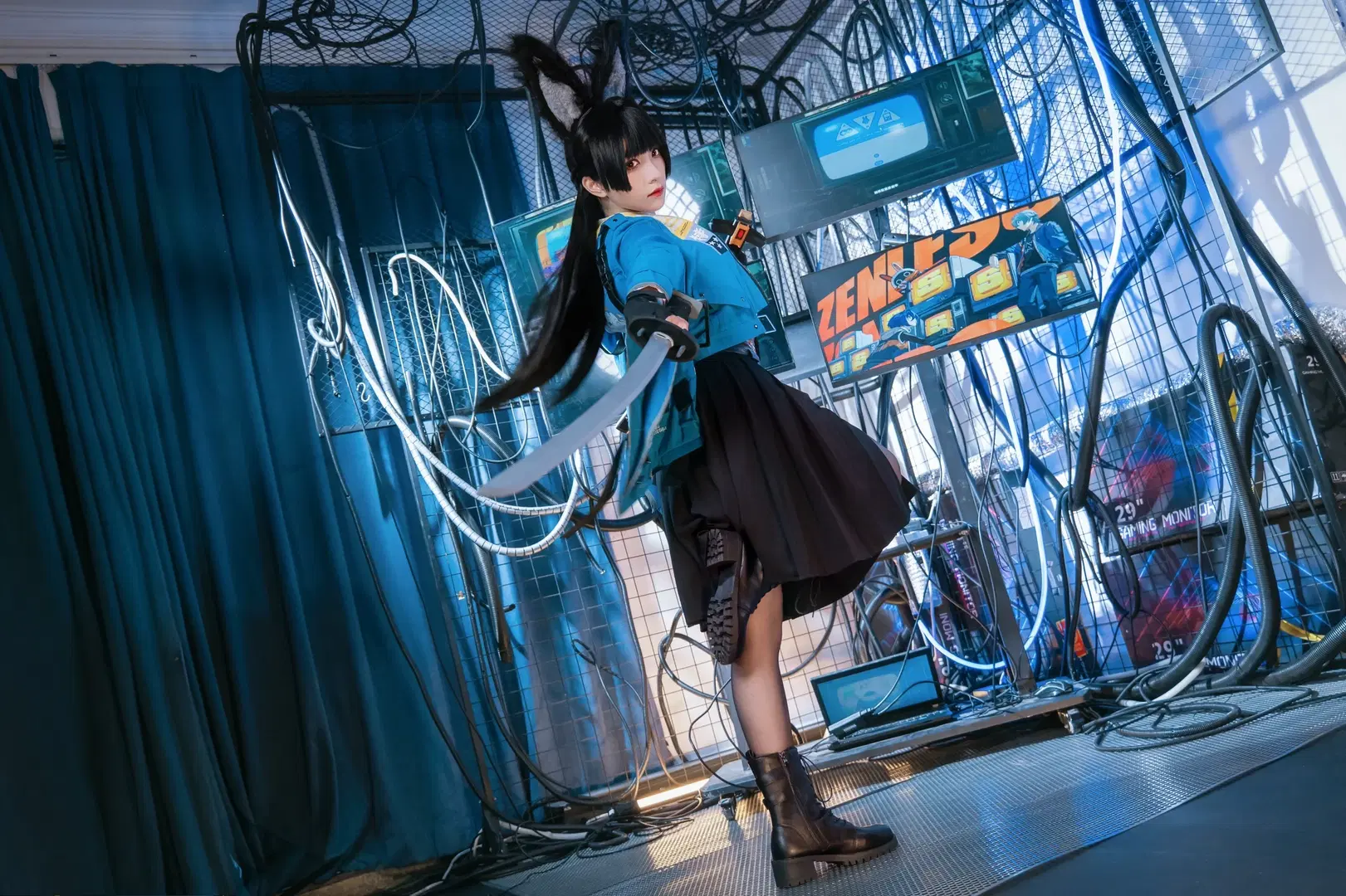 ゼンレスゾーンゼロ, 二次元撮影, 星見雅コスプレ, コスプレ撮影, サイバーパンク コスプレ