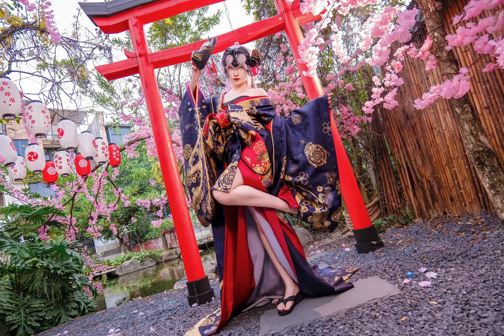 二次元攝影, FGO, 黑貞德cos, 和風花魁, 黑貞花魁