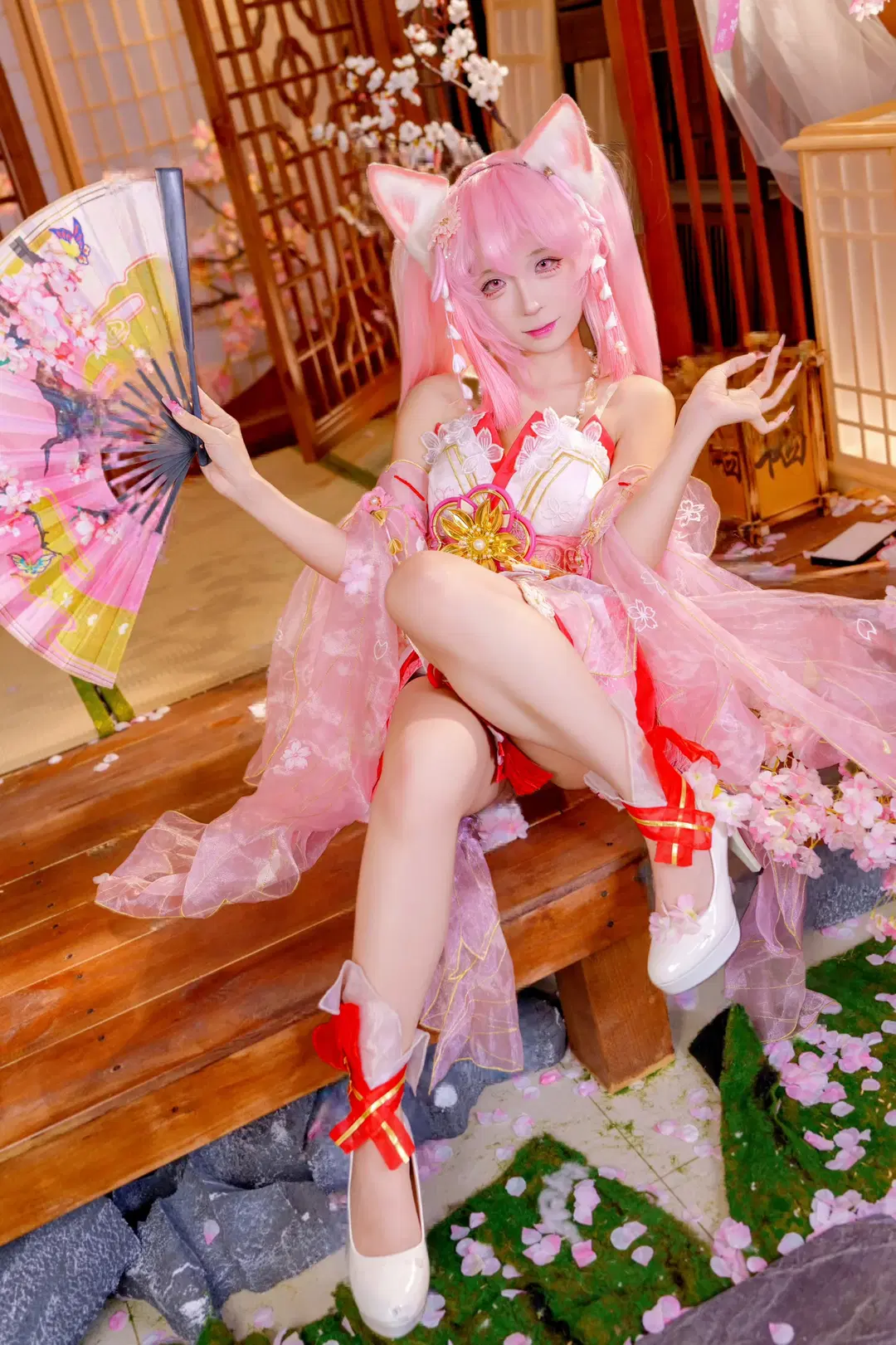 NARAKA: BLADEPOINT, 初音ミク コスプレ, 胡桃コスプレ, 初桜の夢, ピンク和風