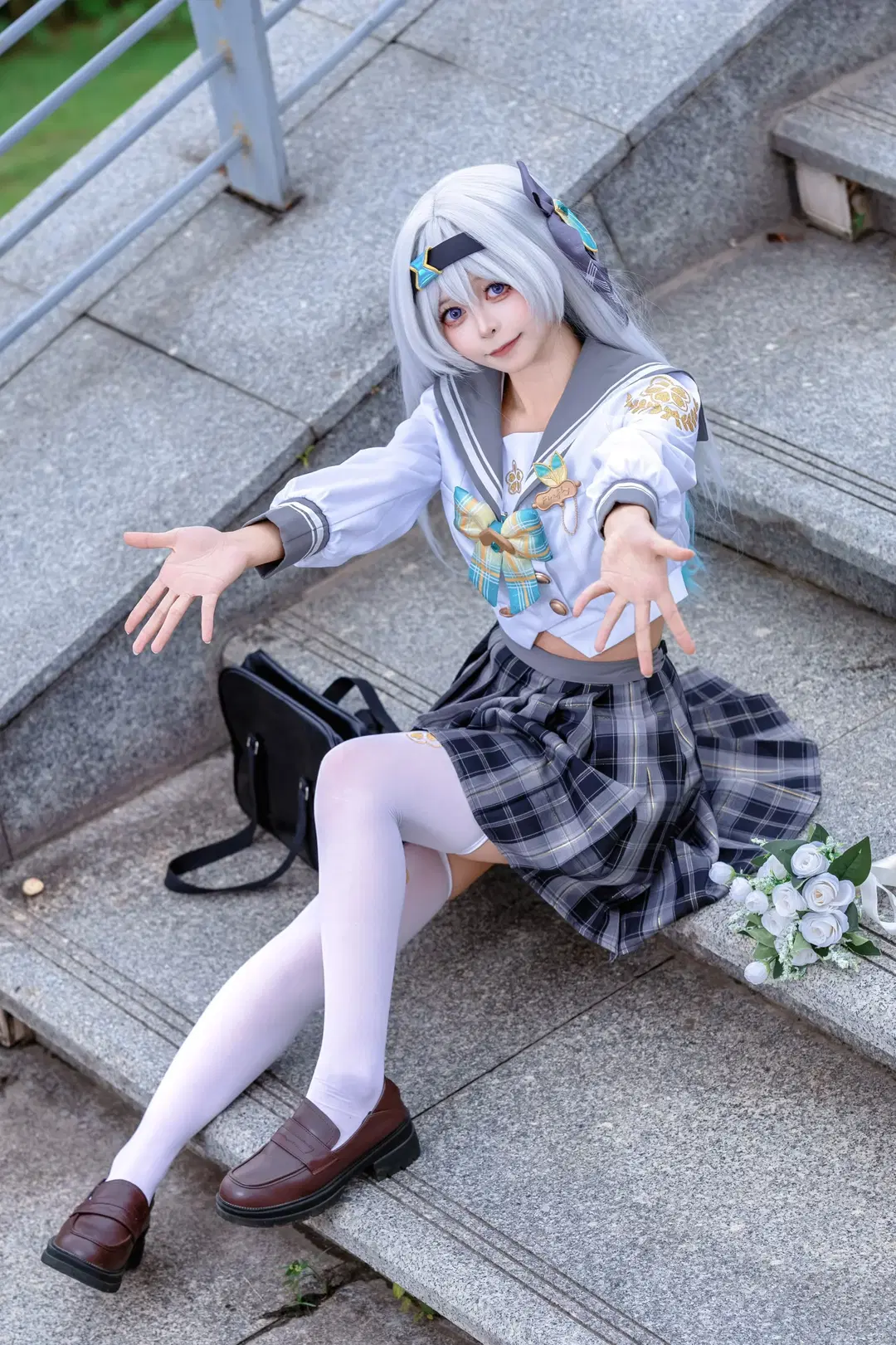 崩壞星穹鐵道, 流螢cos, 春日手信, 白絲, jk制服