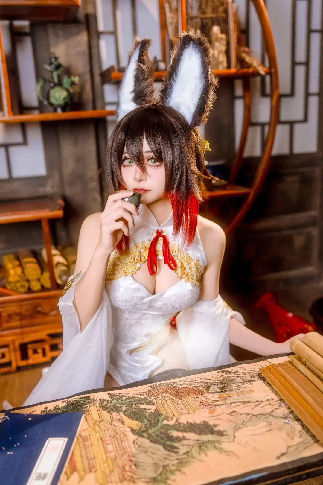 崩坏星穹铁道, 二次元cosplay, 停云cos, 旗袍写真, 停云旗袍