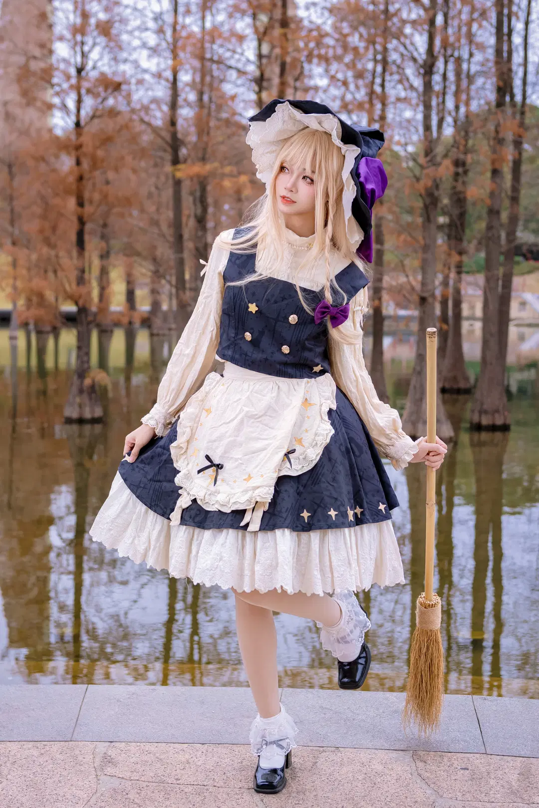 【魔理沙cos】东方Project的魔法少女，漫步秋日湖畔 - Kirito君 - 第3张