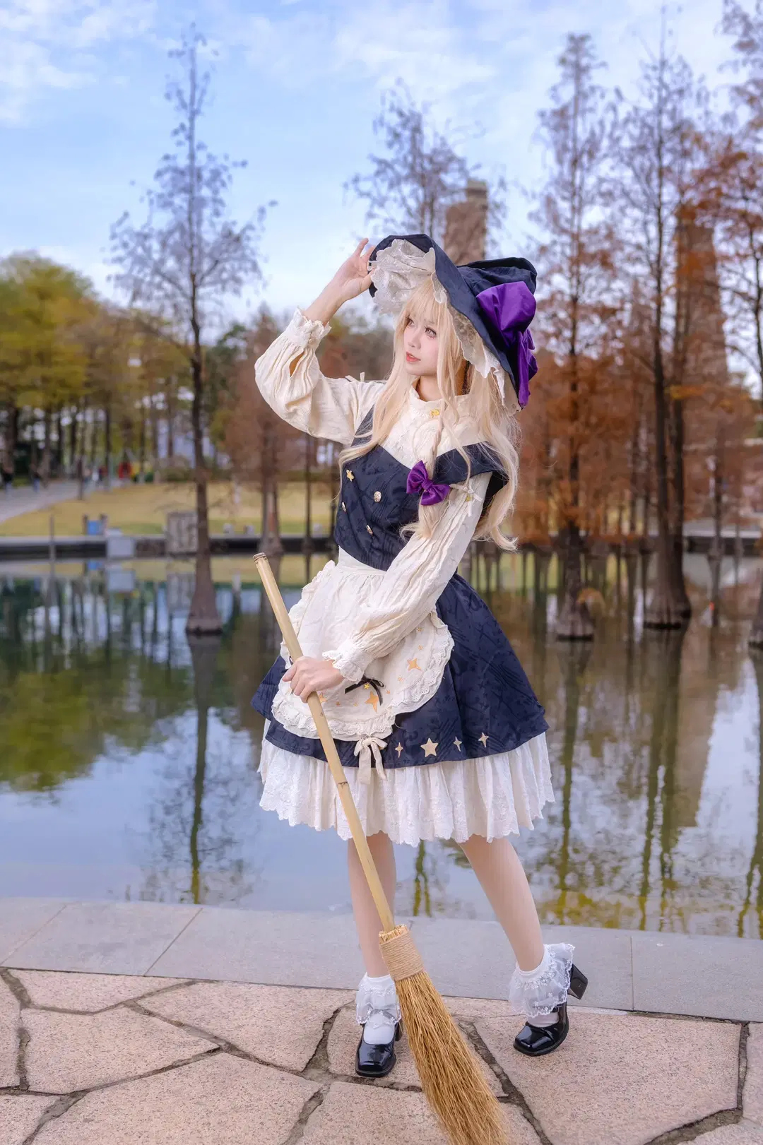 【魔理沙cos】东方Project的魔法少女，漫步秋日湖畔 - Kirito君 - 第5张