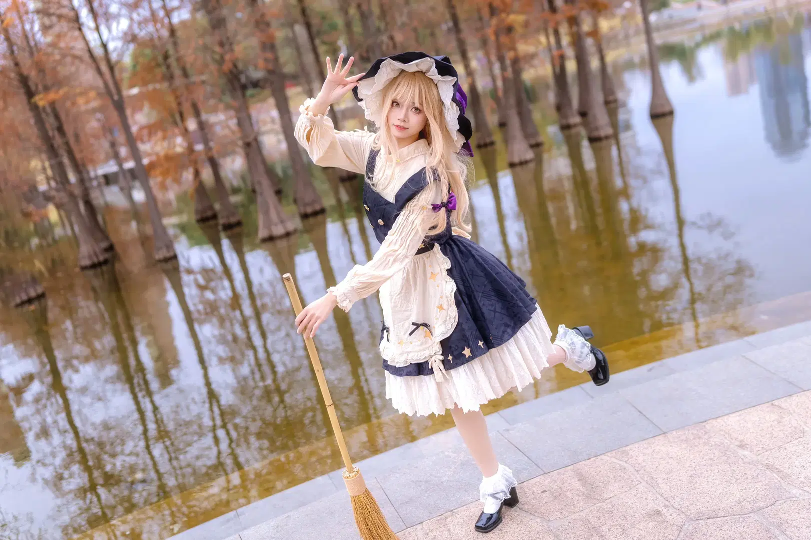 【魔理沙cos】东方Project的魔法少女，漫步秋日湖畔 - Kirito君 - 第6张