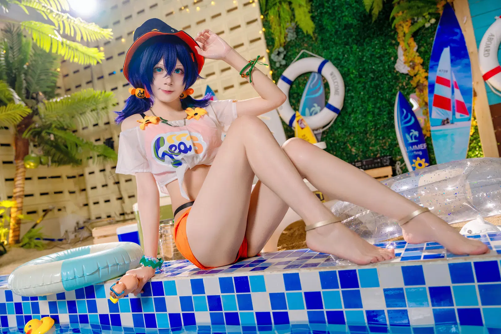 绝区零, 夏日写真, 泳装写真, 萌妹cos, 铃cos