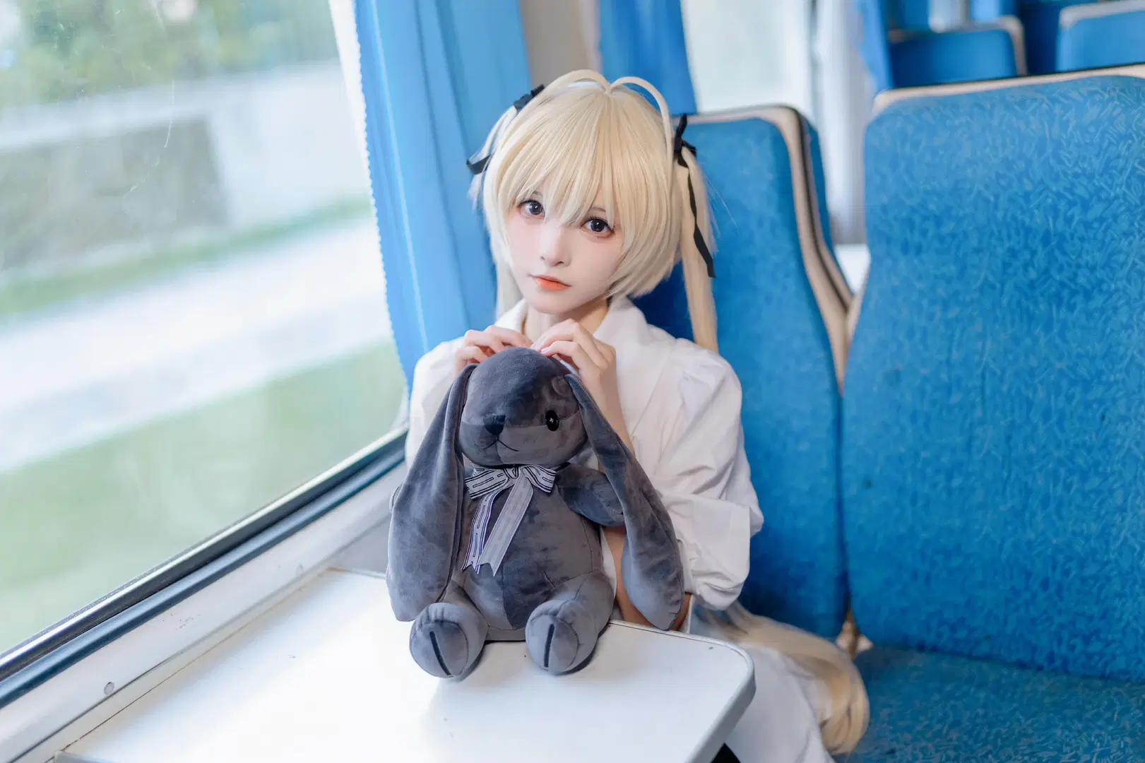 【春日野穹cos】緣之空黑白穿搭与复古车厢的碰撞 - Kirito君 - 第8张