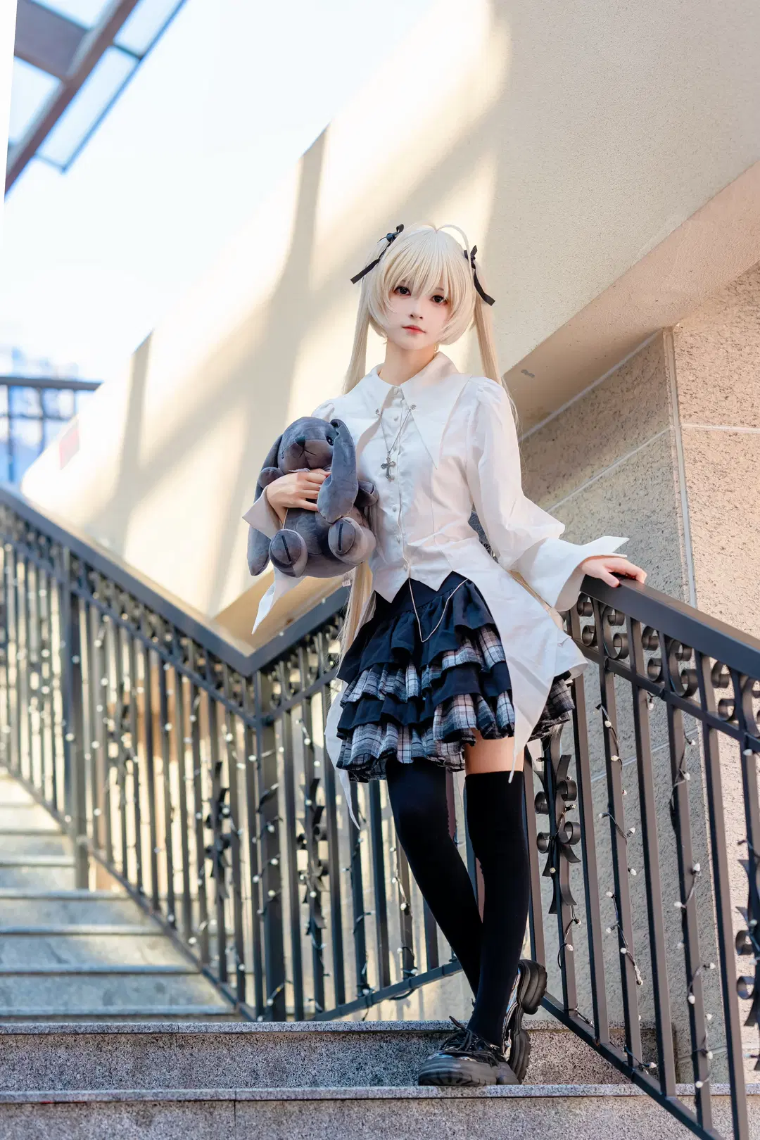 コスプレ, 春日野穹 コスプレ, ヨスガノソラ, 萌えアニメ少女, 黒ストッキング