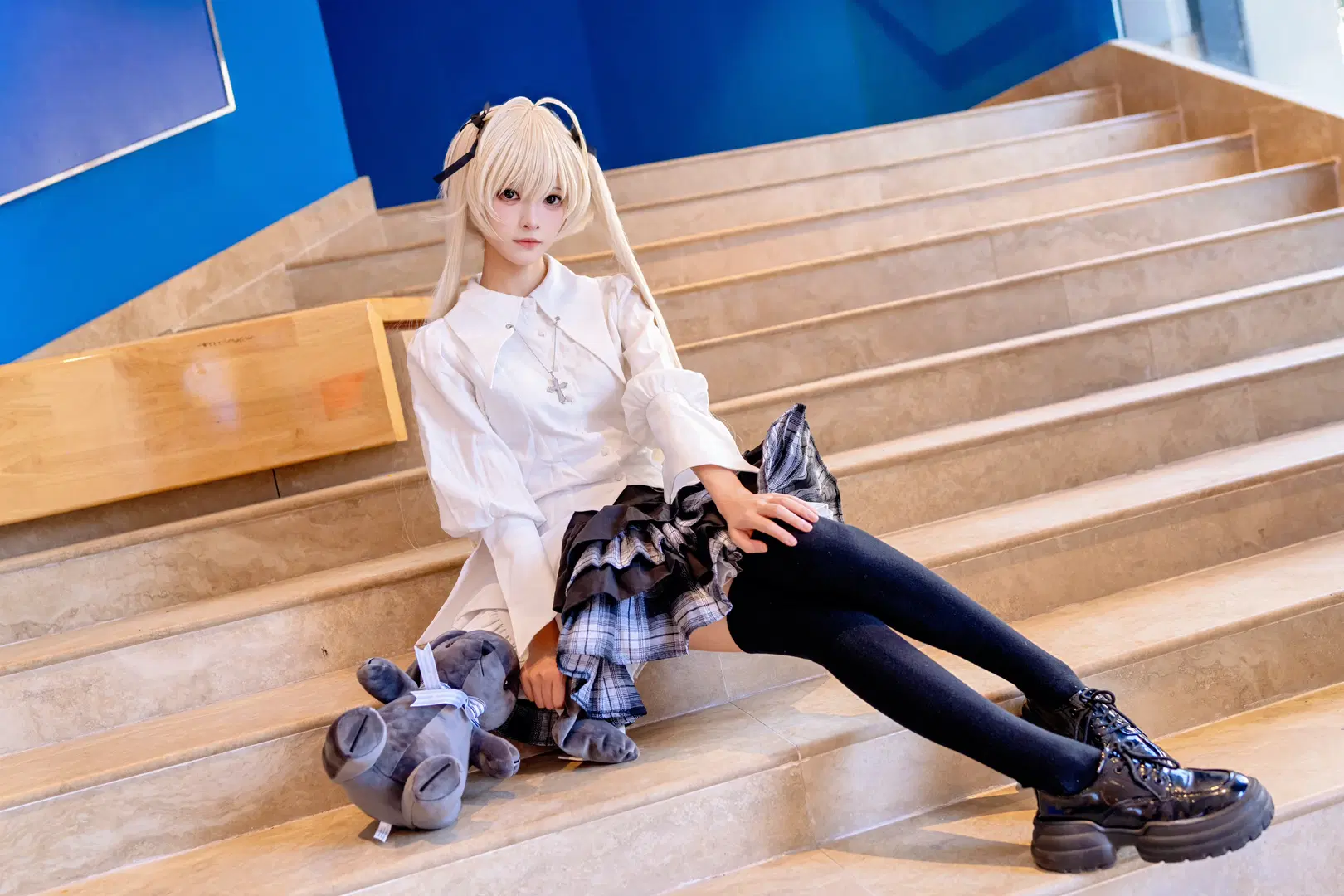 【春日野穹 コスプレ】ヨスガノソラのゴシック少女、黒ストッキングで魅せる美脚を独占公開 - Kirito君 - 8枚目
