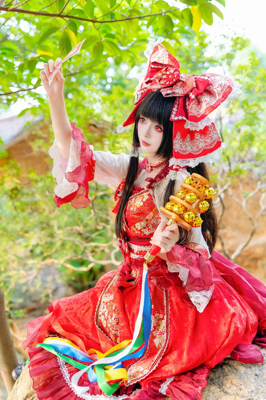 【博丽灵梦cos】秋日限定红白巫女装扮，从白天到黑夜的动态抓拍 - Kirito君 - 第2张