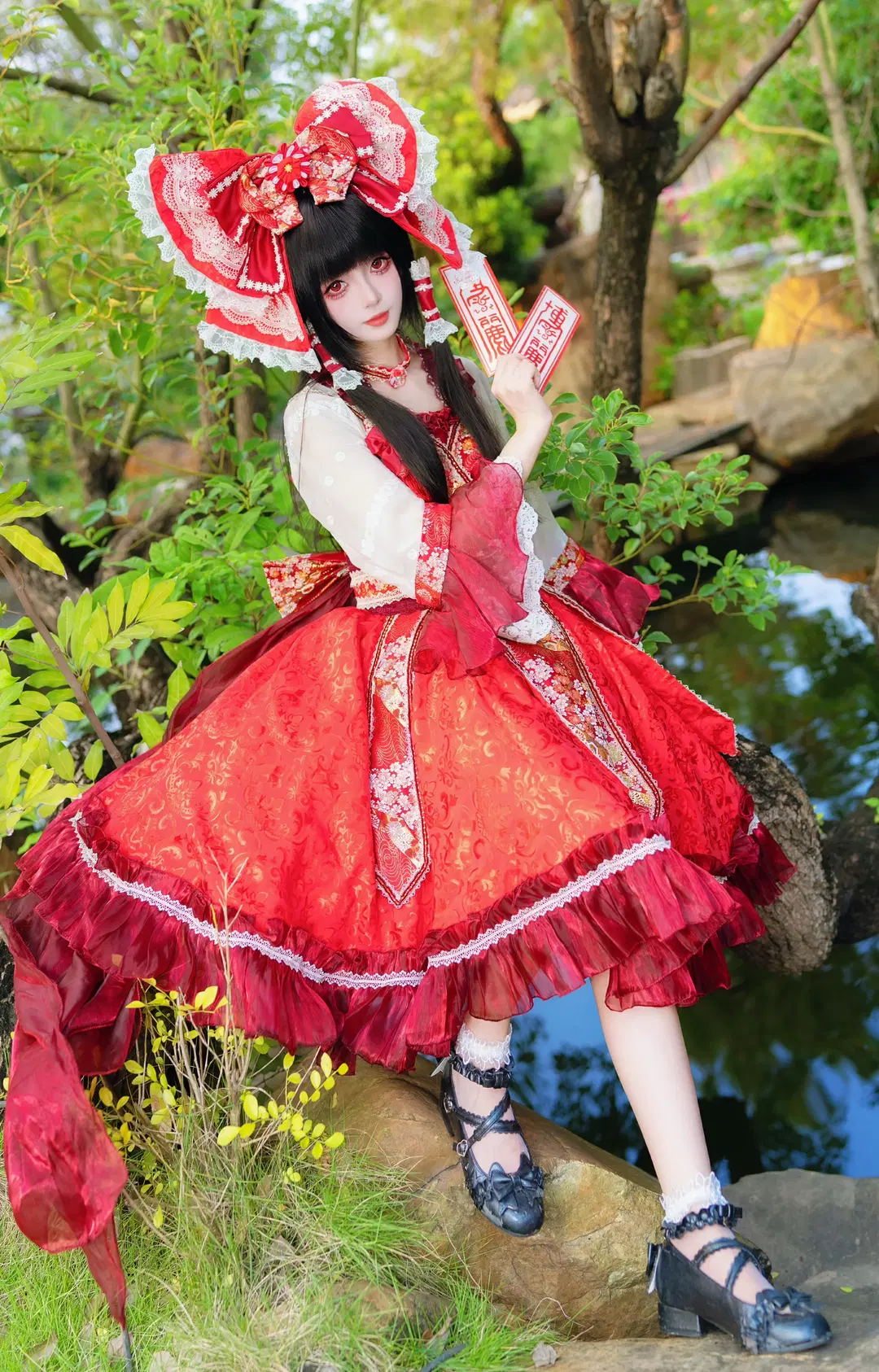 【博丽灵梦cos】秋日限定红白巫女装扮，从白天到黑夜的动态抓拍 - Kirito君 - 第4张