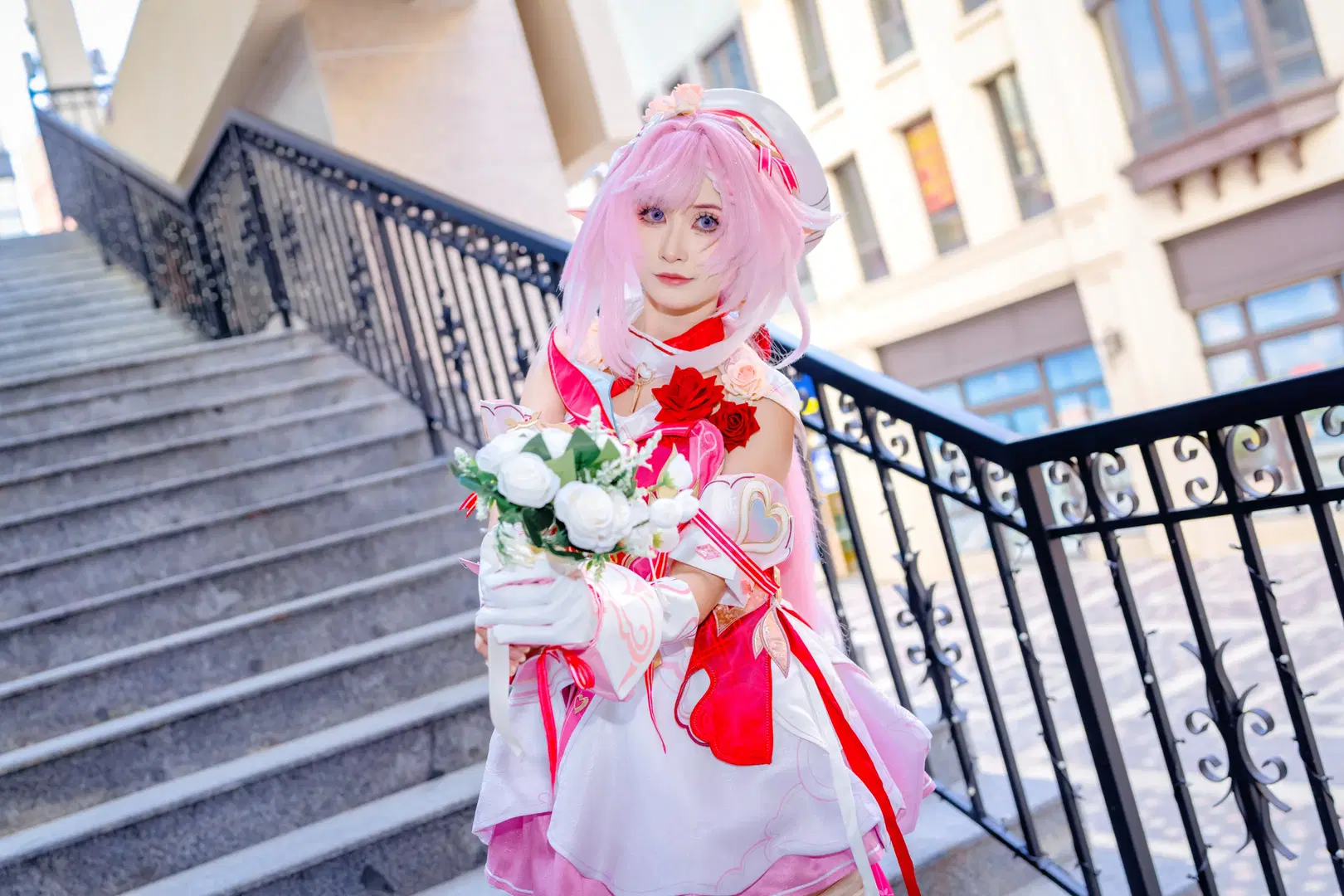 [Elysia Cosplay] Honkai Impact 3rd Miss Pink Elf's Romantic Photoshoot by Kirito君 - Image 2