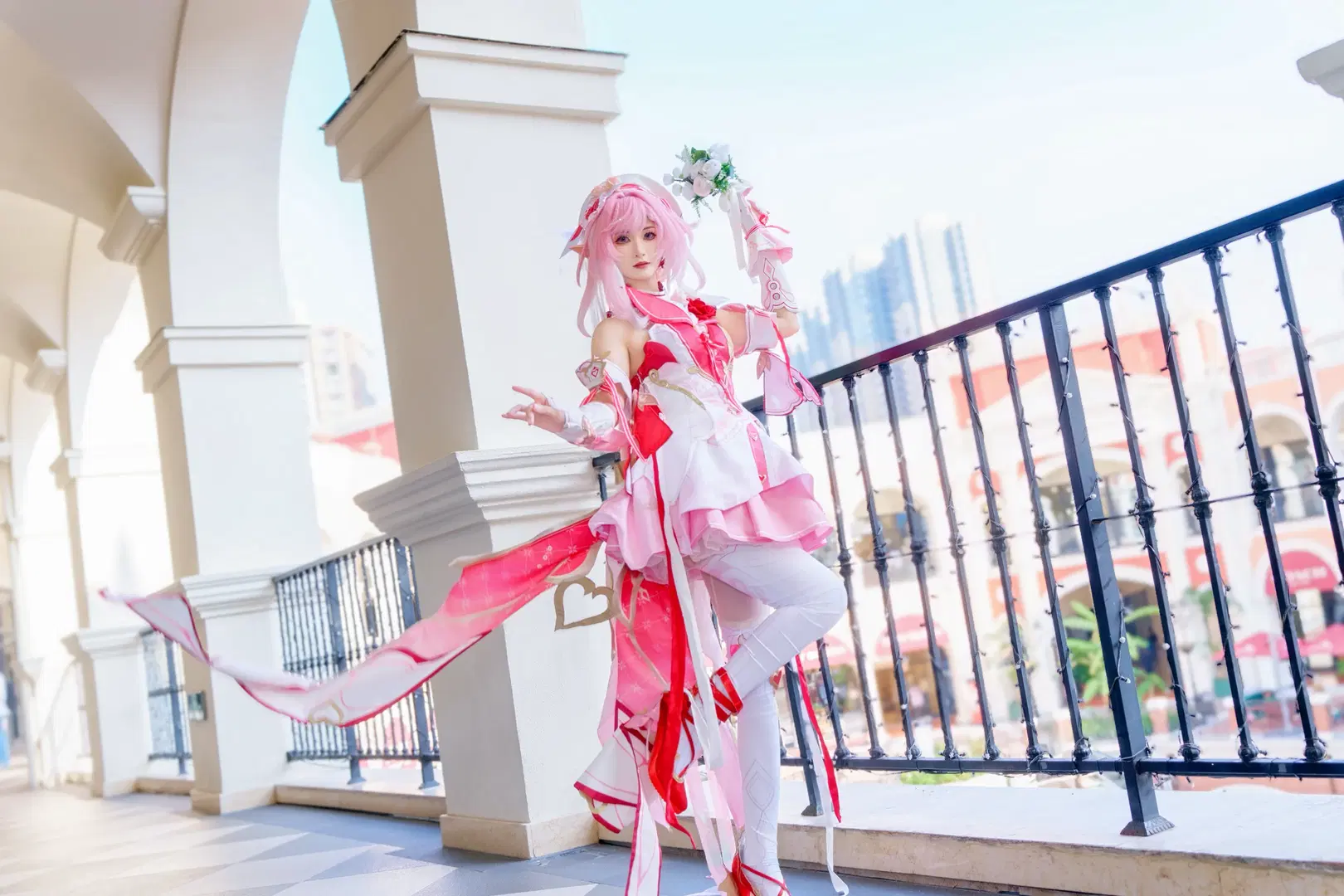 [Elysia Cosplay] Honkai Impact 3rd Miss Pink Elf's Romantic Photoshoot by Kirito君 - Image 5