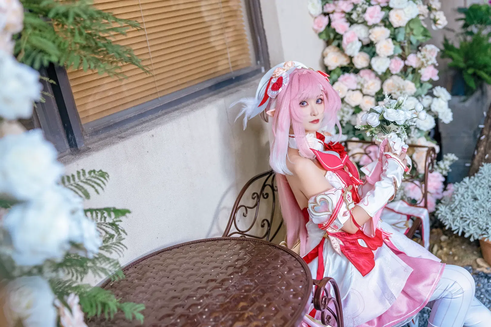 [Elysia Cosplay] Honkai Impact 3rd Miss Pink Elf's Romantic Photoshoot by Kirito君 - Image 8