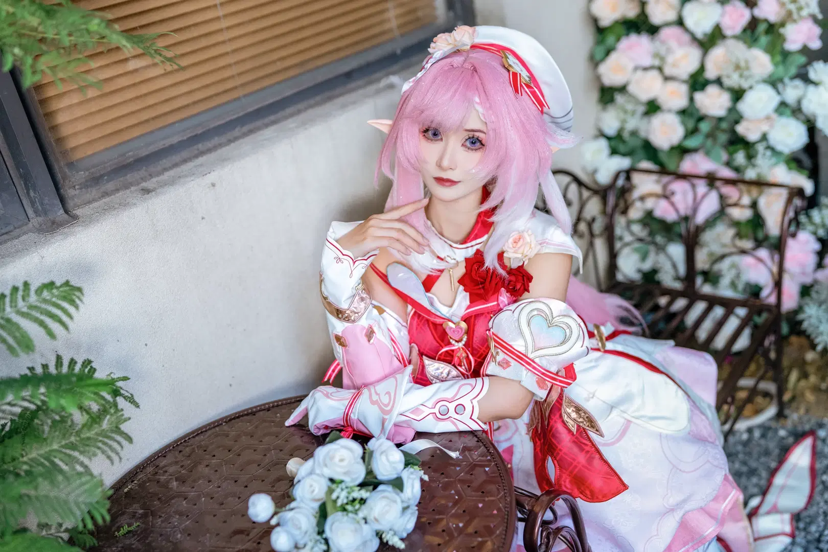 [Elysia Cosplay] Honkai Impact 3rd Miss Pink Elf's Romantic Photoshoot by Kirito君 - Image 9