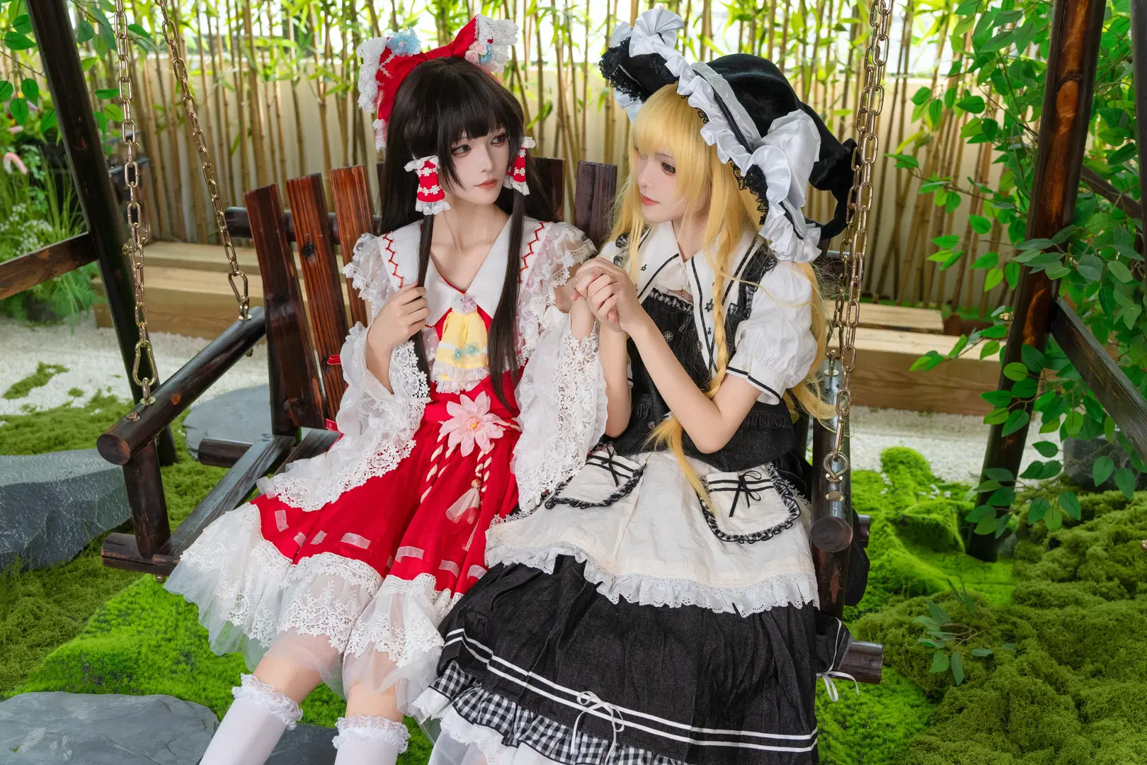 【博麗靈夢cos】和魔理沙在東方Project裡的鞦韆茶敘 - Kirito君 - 第10張